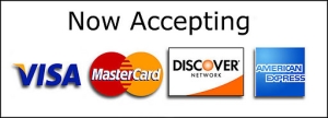 We Accept Credit/Debit Cards